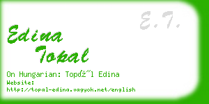 edina topal business card